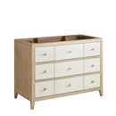 James Martin Celeste 48" Single Bathroom Vanity, Sunwashed Oak with Embossed Shagreen Drawer Fronts