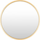 Guindarohan Gold Frame Round Mirror