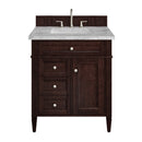 James Martin Brittany 30" Single Bathroom Vanity, Burnished Mahogany