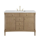 James Martin Kinnsden 48" Single Bathroom Vanity, Weathered Oak