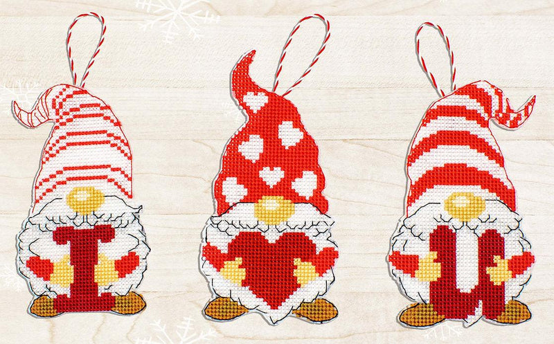 Gnomes of Valentine's Day JK031L Counted Cross-Stitch Kit