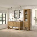 James Martin Breckenridge Linen Cabinet, Light Natural Oak