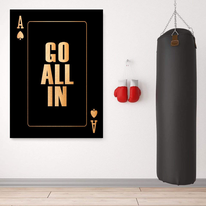 Go All In - Gold Canvas