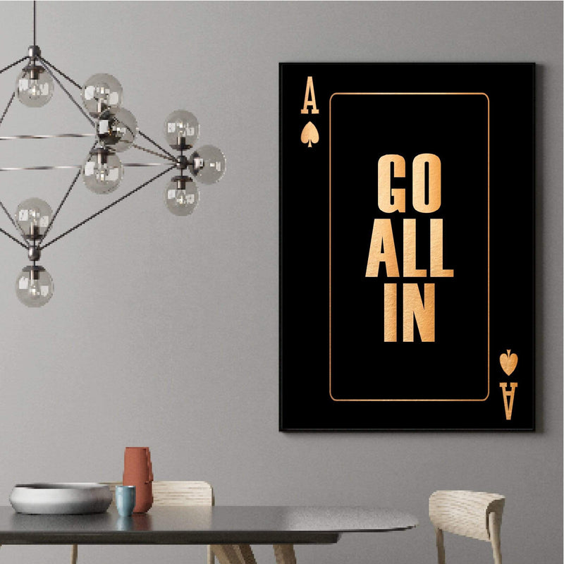 Go All In - Gold Canvas