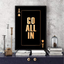 Go All In - Gold Canvas