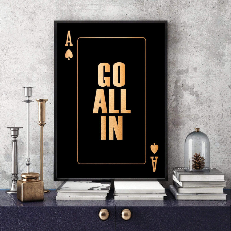 Go All In - Gold Canvas