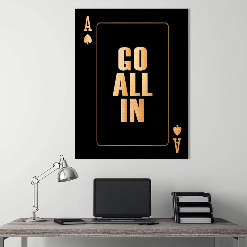 Go All In - Gold Canvas