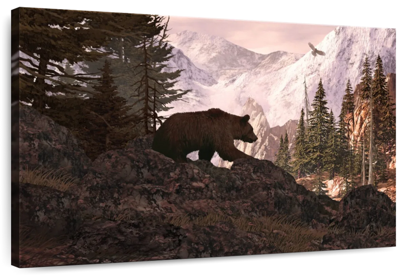 Forest Grizzly Bear Wall Art