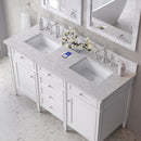 James Martin Brittany 60" Double Bathroom Vanity, Bright White