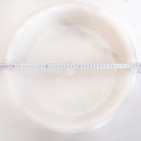 Round White Marble Vessel Bathroom Sink with Polished Surface 17 Inch