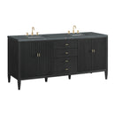 James Martin Myrrin 72" Double Bathroom Vanity, Carbon Oak