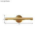 GobekUsa Gold 2-Head Tube Vanity Light | Simple Metal Bathroom Wall Sconce