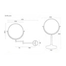 GobekUsa Adjustable Wall Mounted Cosmetic Mirror 1X/3X Magnification 2-Face Bathroom Mirror