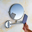 GobekUsa Adjustable Wall Mounted Cosmetic Mirror 1X/3X Magnification 2-Face Bathroom Mirror