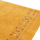 Gold and Blue Hand Loomed Wool Area Rug with Modern Geometric Contemporary Design by The Rug Decor