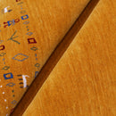 Gold And Blue Modern Design Hand Loomed Wool Area Rug