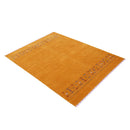 Gold And Blue Modern Design Hand Loomed Wool Area Rug