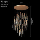 GobekUsa Crystal LED Chandelier: Stylish Staircase & Living Room Lighting