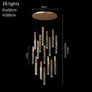 GobekUsa Crystal LED Chandelier: Stylish Staircase & Living Room Lighting