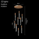 GobekUsa Crystal LED Chandelier: Stylish Staircase & Living Room Lighting