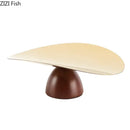 GobekUsa Gold Plated Wooden Fruit Bowl Tray Set for Home Kitchen and Restaurants