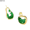 GobekUsa Gold-plated Apple/Pear Alloy Ornaments for Living Room Desk Decoration