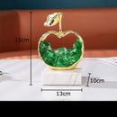 GobekUsa Gold-plated Apple/Pear Alloy Ornaments for Living Room Desk Decoration