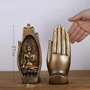 GobekUsa Buddha Hands Sculptures Monk Figurine Tathagata Yoga Home Decoration Ornament
