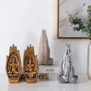 GobekUsa Buddha Hands Sculptures Monk Figurine Tathagata Yoga Home Decoration Ornament