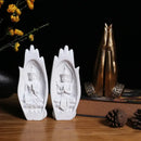 GobekUsa Buddha Hands Sculptures Monk Figurine Tathagata Yoga Home Decoration Ornament