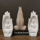 GobekUsa Buddha Hands Sculptures Monk Figurine Tathagata Yoga Home Decoration Ornament