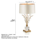GobekUsa Crystal Branch LED Desk Lamp for Home Bedroom