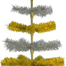 Gold & Silver Layered Tinsel Christmas Tree