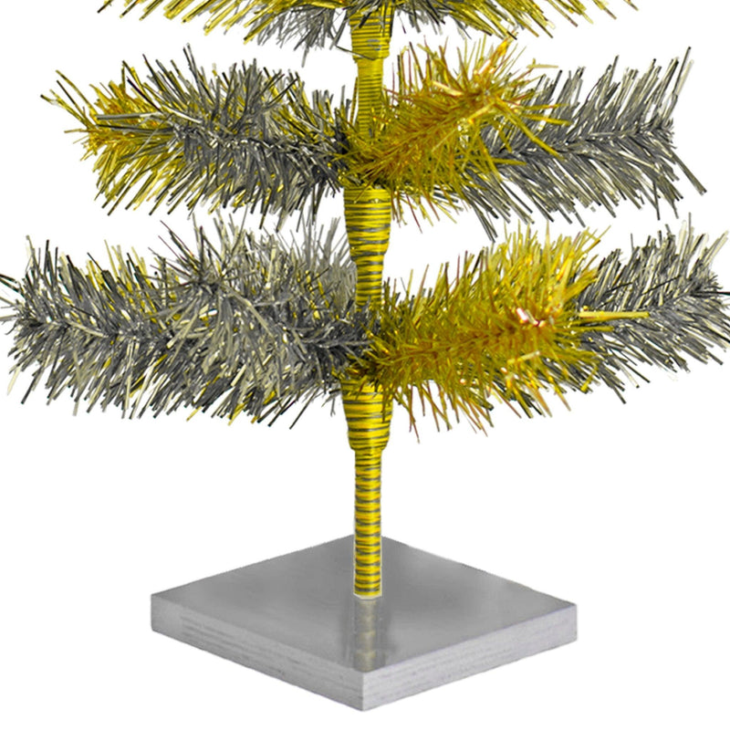 Gold & Silver Mixed Tinsel Christmas Tree