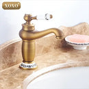 GobekUsa Bathroom Basin Faucet Deck Mounted Hot Cold Mixer 50045GT