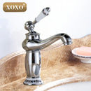 GobekUsa Bathroom Basin Faucet Deck Mounted Hot Cold Mixer 50045GT