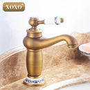 GobekUsa Bathroom Basin Faucet Deck Mounted Hot Cold Mixer 50045GT