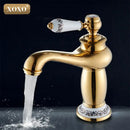GobekUsa Bathroom Basin Faucet Deck Mounted Hot Cold Mixer 50045GT