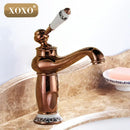 GobekUsa Bathroom Basin Faucet Deck Mounted Hot Cold Mixer 50045GT