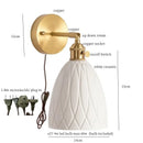 GobekUsa Ceramic LED Wall Sconce Light with Pull Chain Switch