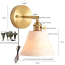 GobekUsa Ceramic LED Wall Sconce Light with Pull Chain Switch