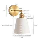GobekUsa Ceramic LED Wall Sconce Light with Pull Chain Switch