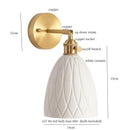 GobekUsa Ceramic LED Wall Sconce Light with Pull Chain Switch