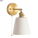 GobekUsa Ceramic LED Wall Sconce Light with Pull Chain Switch