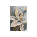 GobekUsa Gold and White Floral 3D Canvas Wall Art
