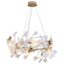 GobekUsa Ginkgo Ceramic Chandelier: Luxury Pendant Lights for Dining & Living Room