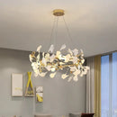 GobekUsa Ginkgo Ceramic Chandelier: Luxury Pendant Lights for Dining & Living Room