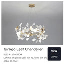 GobekUsa Ginkgo Ceramic Chandelier: Luxury Pendant Lights for Dining & Living Room