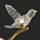 GobekUsa Twig Pendant Lamp with Bird Decor – Gold Finish & LED Acrylic Island Light