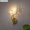 GobekUsa 2-Headed Gold Wall Mounted Sconce: Simple Branch Design with Faceted Crystal Lamp Shades (Left/Right)